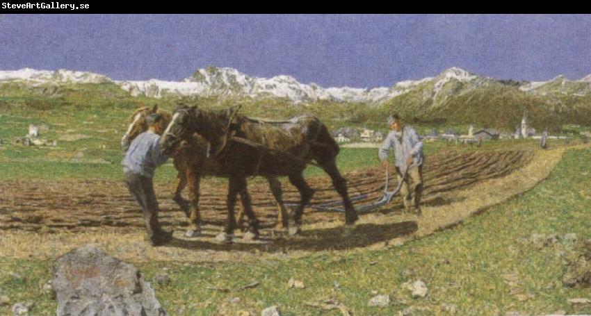 Giovanni Segantini Ploughing